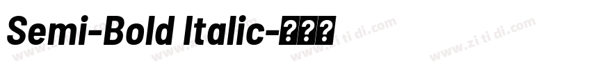 Semi-Bold Italic字体转换